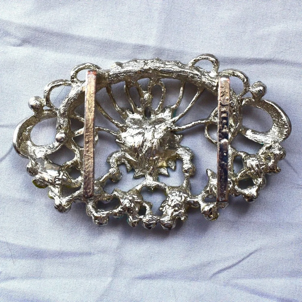 Vintage Belt Buckle Women's Unisex Sash Flowers Floral Colorful Victoria Art-Dec